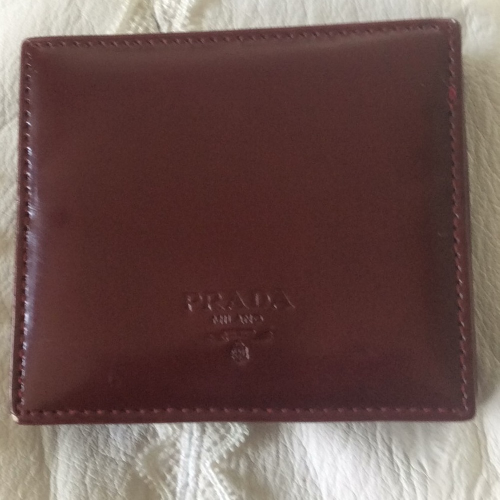 Prada authentic coin purse polished leather